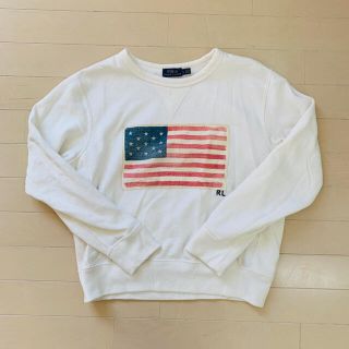 ポロラルフローレン(POLO RALPH LAUREN)の【美品!!】POLO 裏起毛 スウェット トレーナー L 星条旗(トレーナー/スウェット)