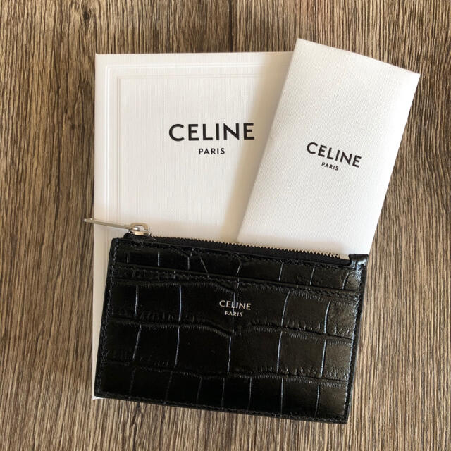 新品 日本未入荷 CELINE セリーヌ クロコ型押し カードケース