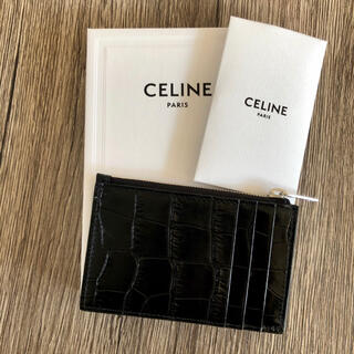 新品 日本未入荷 CELINE セリーヌ クロコ型押し カードケース