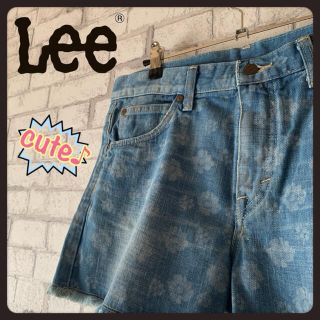 リー(Lee)の【ユーズド加工】Lee リー/デニムショートパンツ 花柄 (デニム/ジーンズ)