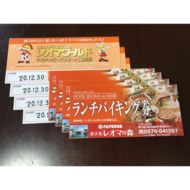 レオマワールド☆ワイドハッピーパスポート+ランチバイキング(4枚
