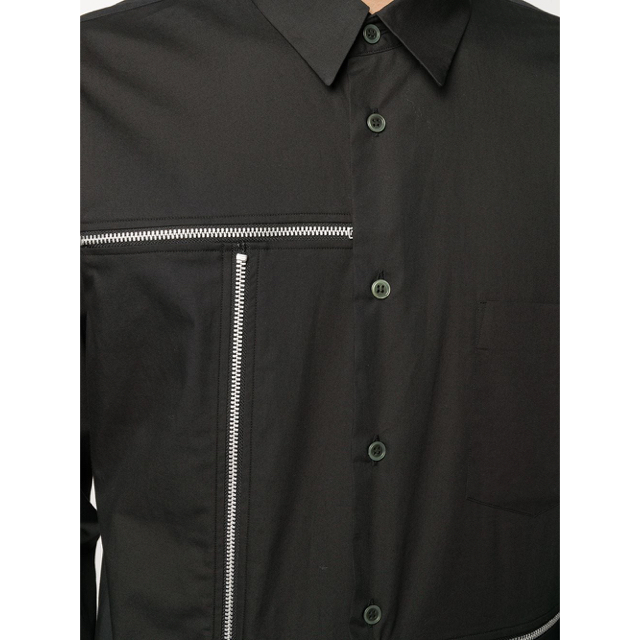 BLACK comme des garconsシャツ ジップ - rehda.com