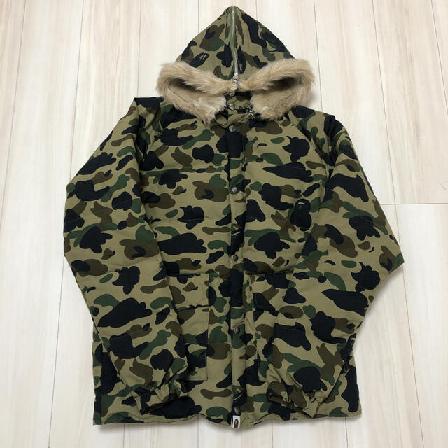 BAPE 迷彩 ダウンジャケット 【エイプ ベイプ シャーク NIGO】