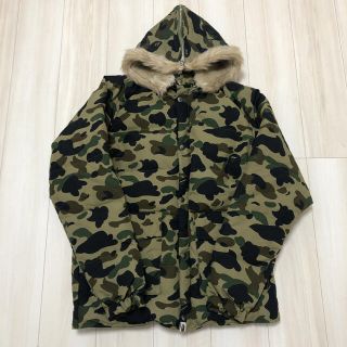 となの古着希少　A BATHING APE ベイプカモ柄　ミリタリージャケット　2way