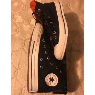 コンバース(CONVERSE)のconverse all star ハイカット黒　中オレンジ(スニーカー)