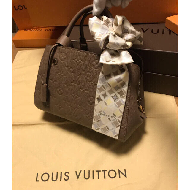 ルイ・ヴィトン LOUIS VUITTON バンドー M00416 ブラウン×ブラック×アイボリー シルク レディース スカーフ