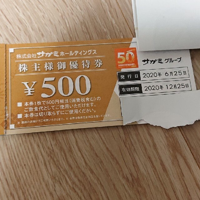 サガミ 株主優待 11500円分レストラン/食事券