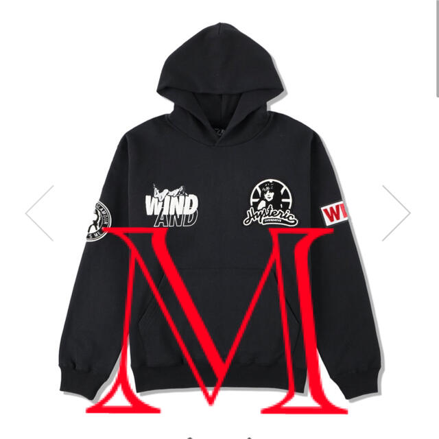 HYSTERIC GLAMOUR - HYSTERIC GLAMOUR WDS HOODIE BLACK 黒Mの通販 by ぼぼ's shop