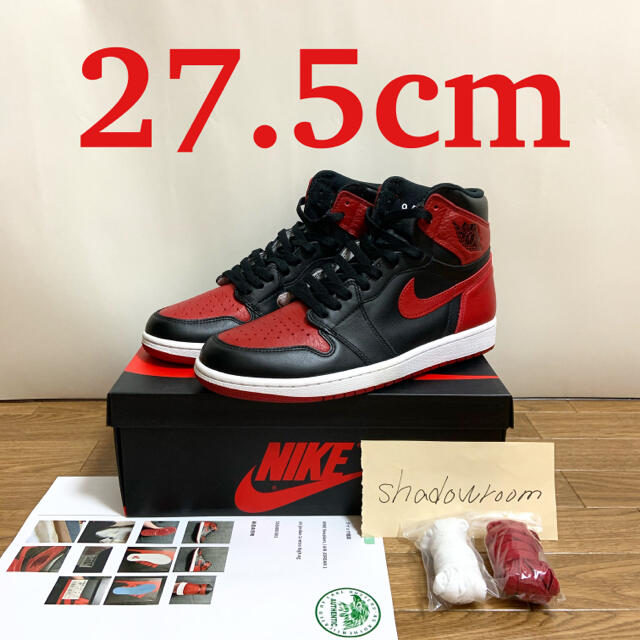 定番 jordan Air - NIKE 1 US9.5 27.5 bred スニーカー - colorlabnyc.com