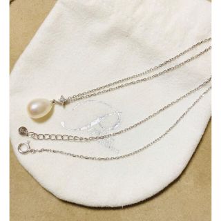 ミキモト(MIKIMOTO)の未使用　ミキモト  ペルリータ　あこや真珠　k18 WG 0.04ctダイヤ (ネックレス)