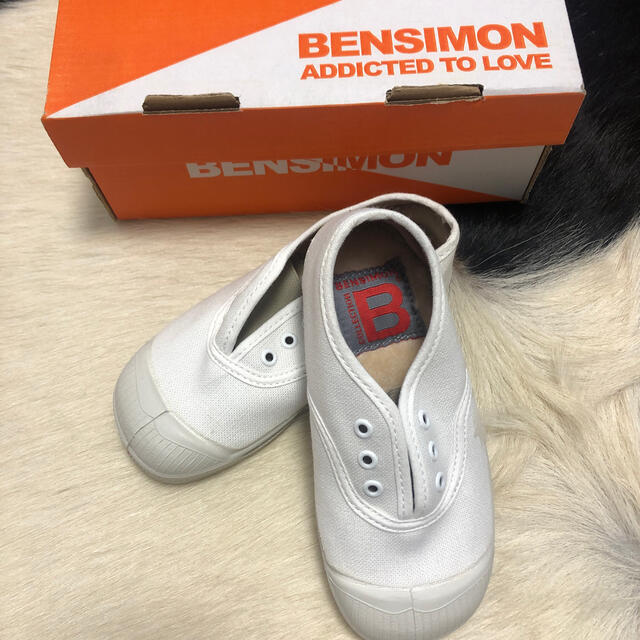 BENSIMON(ベンシモン)のBENSIMON 白スニーカー　16cmぐらい　ベンシモン キッズ/ベビー/マタニティのキッズ靴/シューズ(15cm~)(スニーカー)の商品写真