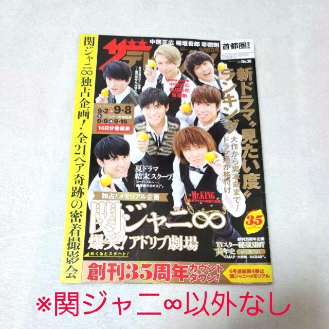 角川書店(カドカワショテン)のザテレビジョン 2017年9月8日号 関ジャ二∞独占企画！※説明必読 エンタメ/ホビーの雑誌(ニュース/総合)の商品写真