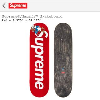 シュプリーム(Supreme)のSupreme Smurfs Skateboard Red(その他)