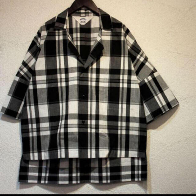 未使用品　SUNSEA CHECK FRIED SHRIMP SHIRTSトップス