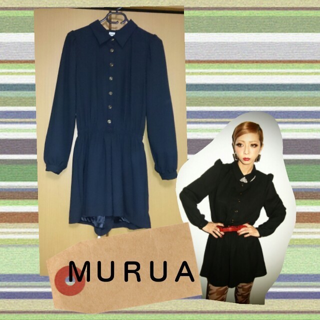 MURUA(ムルーア)のＭＵＲＵＡ ロンパース レディースのワンピース(ひざ丈ワンピース)の商品写真