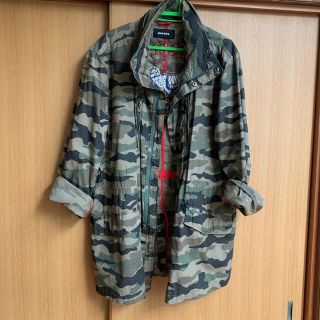 ディーゼル(DIESEL)のDIESEL KIDSミリタリー迷彩バックプリントジャケット アウター ブルゾン(ジャケット/上着)