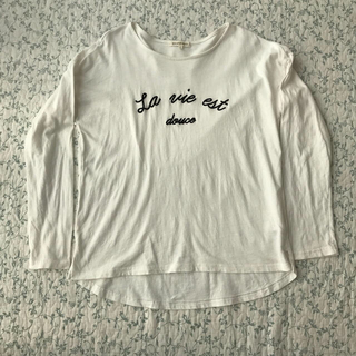 サンカンシオン(3can4on)のロゴ刺繍　ロンT(Tシャツ/カットソー(七分/長袖))