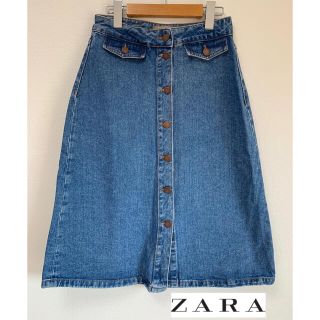 ザラ(ZARA)のZARA ザラ　デニムスカート デニムロングスカート(デニム/ジーンズ)