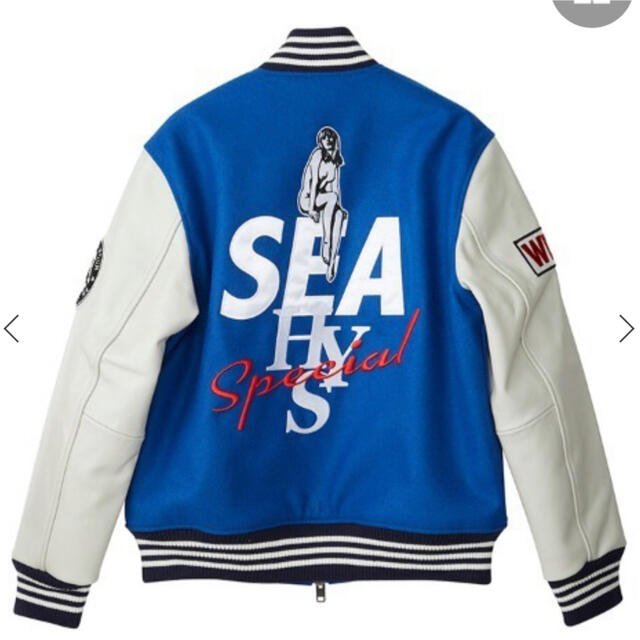 HYSTERIC GLAMOUR(ヒステリックグラマー)のWIND AND SEA/SEA+HYS 2 スタジャン　Lサイズ メンズのジャケット/アウター(スタジャン)の商品写真