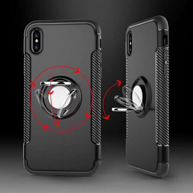iPhoneXR ケース　青　リング付き　落下防止 スマホ/家電/カメラのスマホアクセサリー(iPhoneケース)の商品写真