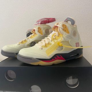 ナイキ(NIKE)のAJ5 RETRO SP x Off-White 25cm(スニーカー)