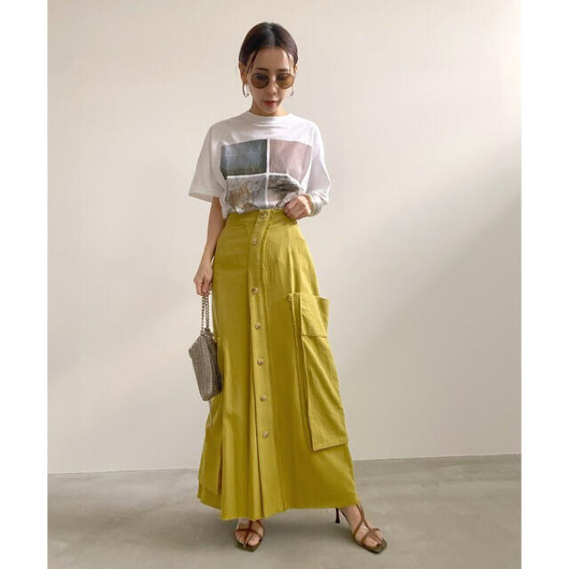 Ameri VINTAGE(アメリヴィンテージ)のameri vintage VINTAGE LIKE COTTON SKIRT レディースのスカート(ロングスカート)の商品写真