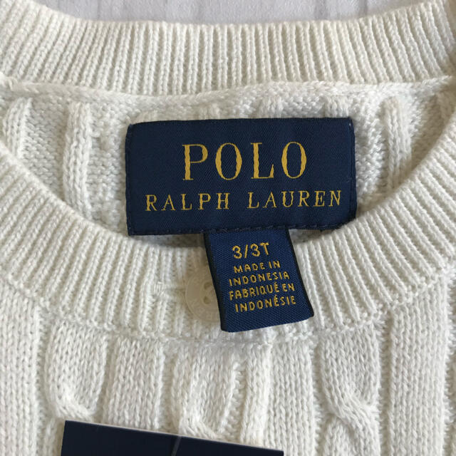 Ralph Lauren(ラルフローレン)の★新品★ラルフローレン定番カーディガンサイズ３T キッズ/ベビー/マタニティのキッズ服女の子用(90cm~)(カーディガン)の商品写真