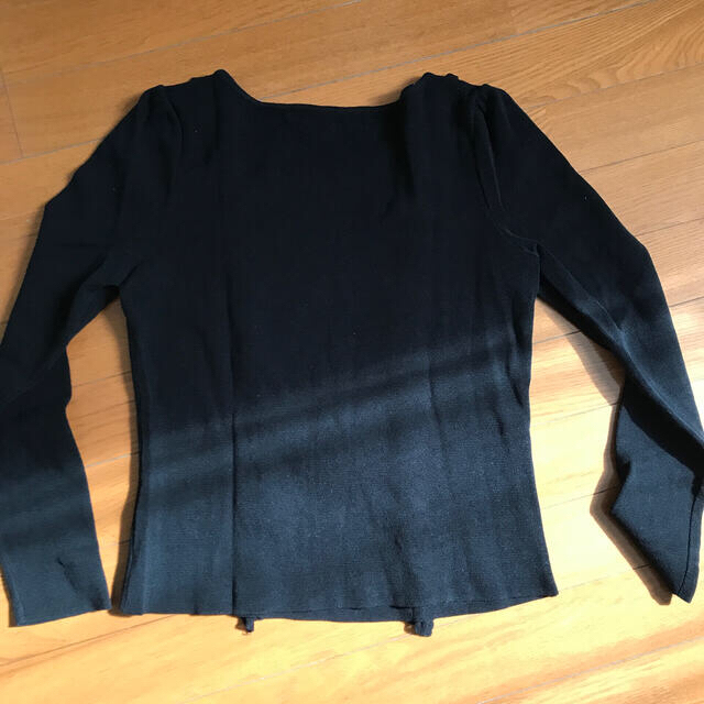 M'S GRACY(エムズグレイシー)の❤️美品❤️エムズグレイシー　素敵な長袖　おリボン黒ニット レディースのトップス(ニット/セーター)の商品写真