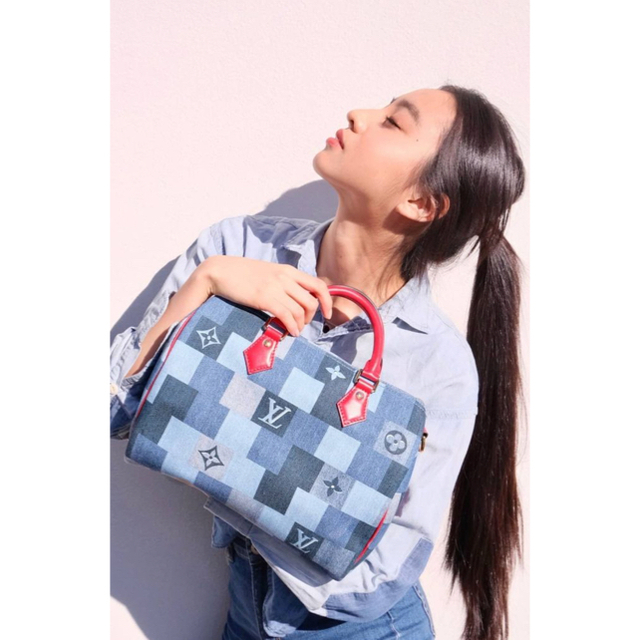 LOUIS VUITTON(ルイヴィトン)のお値下げいたします！LV✩デニムパッチワークスピーディ レディースのバッグ(ハンドバッグ)の商品写真