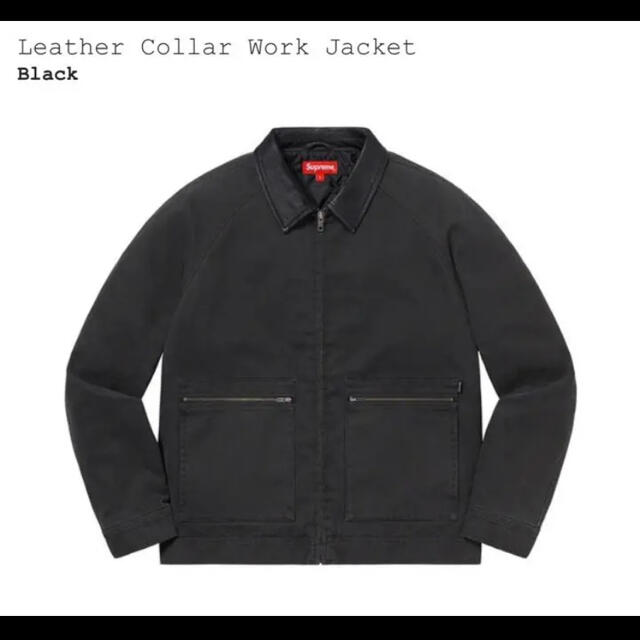 Supreme Leather Collar Work Jacket  ブラック