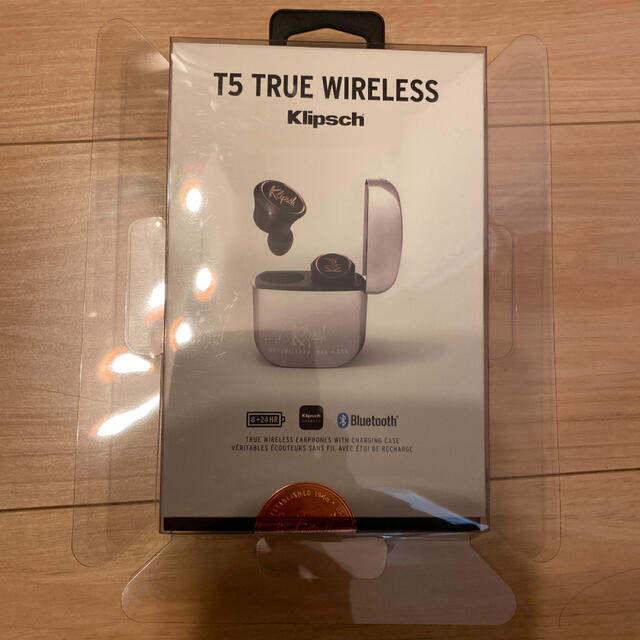 8時間＋充電ケースKlipsch T5 TRUE WIRELESS   シルバー　　完全未開封