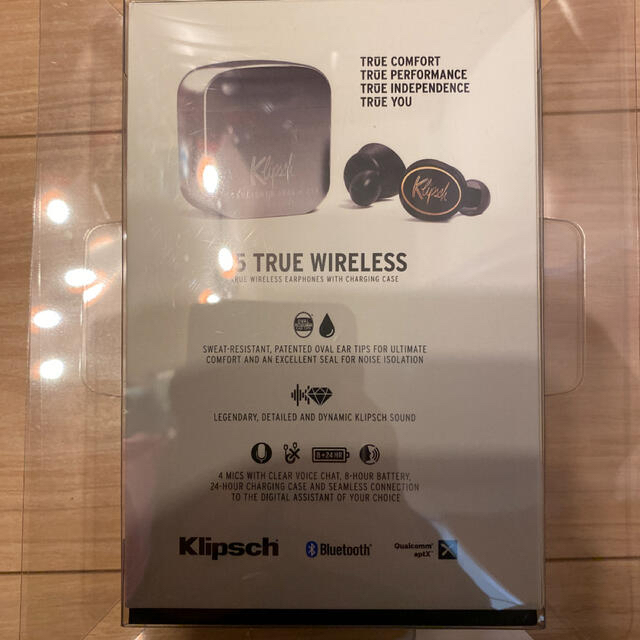 Klipsch T5 TRUE WIRELESS   シルバー　　完全未開封 スマホ/家電/カメラのオーディオ機器(ヘッドフォン/イヤフォン)の商品写真