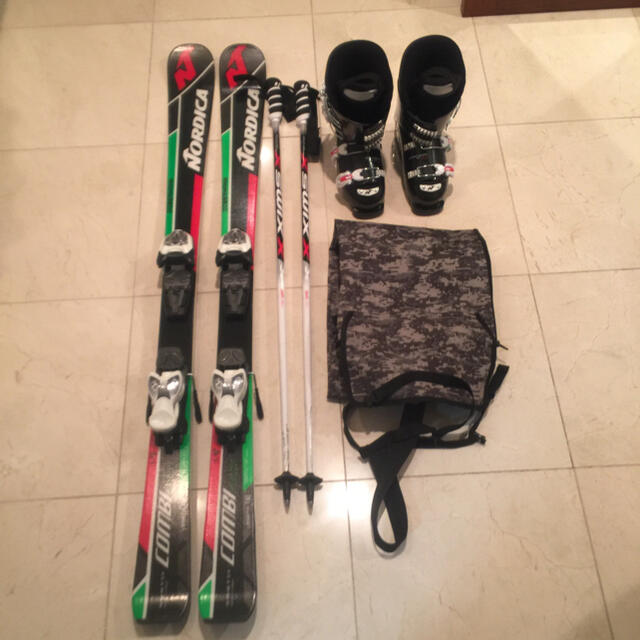 ジュニアスキーセット NORDICA スキー130cm、ブーツ22.5cm # www.uig