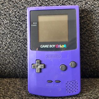 ゲームボーイ(ゲームボーイ)のゲームボーイカラー　パープル　箱付き美品(携帯用ゲーム機本体)