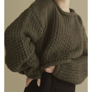 トゥデイフル(TODAYFUL)のlouren basket short knit (khaki)(ニット/セーター)