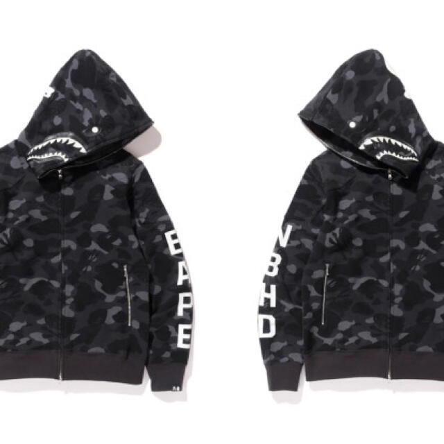 A BATHING APE(アベイシングエイプ)のBATHING APE NEIGHBORHOOD SHARK HOODED S メンズのトップス(パーカー)の商品写真