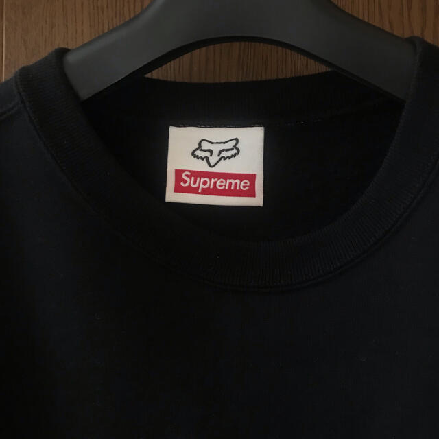 Supreme HONDA Fox Racing Crewneck 黒M Supreme HONDA Fox Racing Crewneck 黒M