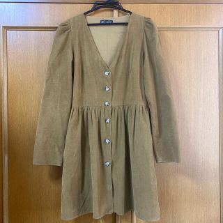 ザラ(ZARA)のZara trf コーデュロイ(ひざ丈ワンピース)