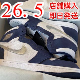 ナイキ(NIKE)のNIKE AIR JORDAN1 ナイキ ジョーダン1 ミッドナイトネイビー(スニーカー)