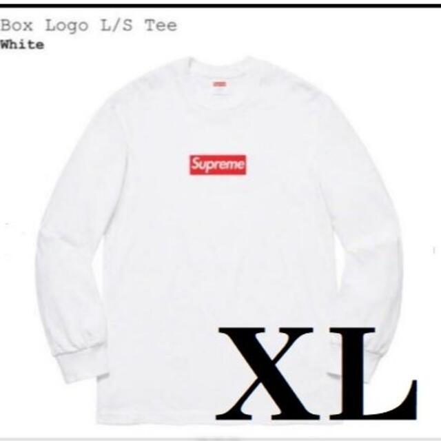 Supremesupreme Box Logo L/S Tee white XL Tシャツ