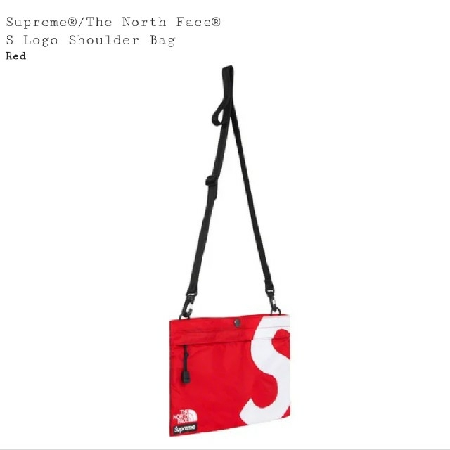 Supreme　ノースフェイス S Logo Shoulder Bag　red