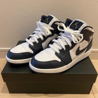 ナイキ(NIKE)の【いくこ様専用】AIR JORDAN 1 MID 554725-174ネイビー(スニーカー)