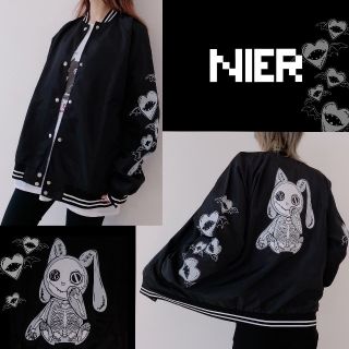 LIGHT BLACK BLOUSON JACKET　Skeleton NieR(ブルゾン)