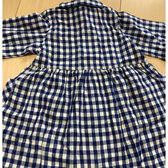 しまむら(シマムラ)のギンガムチェックワンピース　90 キッズ/ベビー/マタニティのキッズ服女の子用(90cm~)(ワンピース)の商品写真