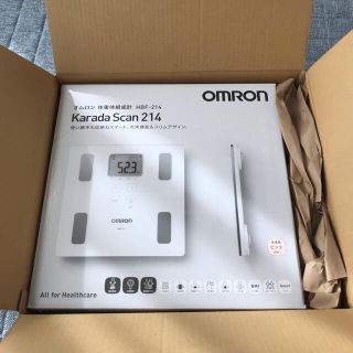 オムロン(OMRON)の【新品】オムロン 体重・体組成計 カラダスキャン ピンク HBF-214-PK(体重計/体脂肪計)