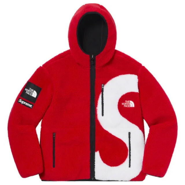 人気デザイナー Supreme RED XL Fleece Logo S Face North Supreme ブルゾン Supreme × The North Face S Logo フリース