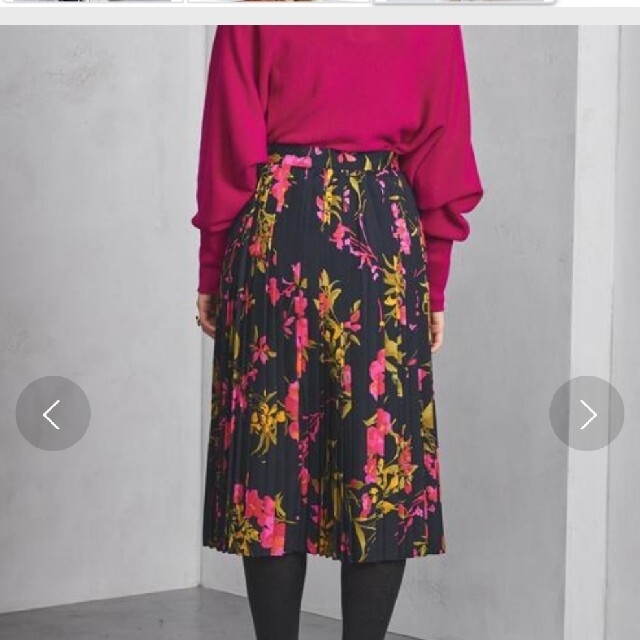 UNITED ARROWS フラワープリント プリーツスカート 38 通販 サイト