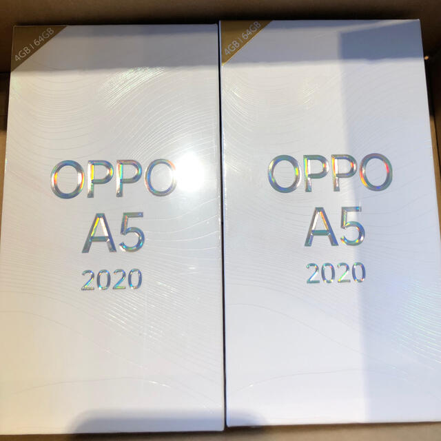 ［新品2台セット]OPPO A5 2020 SIMフリー　ブルー　2スマートフォン本体