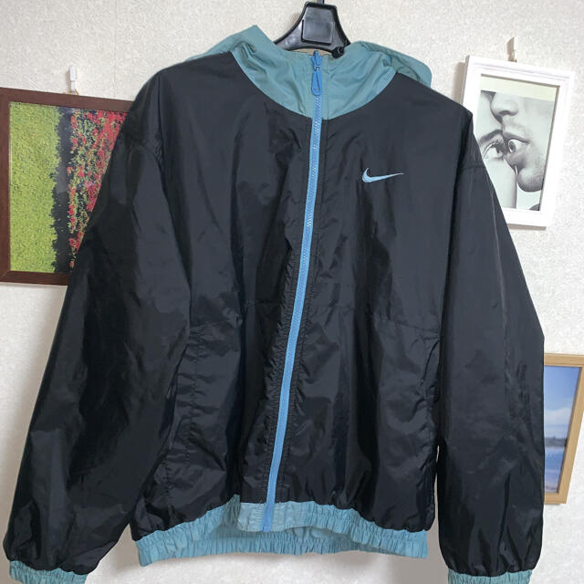 NIKE(ナイキ)のNike 90s 白タグ vintage ナイロンジャケット ティファニーブルー メンズのジャケット/アウター(ナイロンジャケット)の商品写真