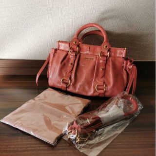 miumiu - 極美品!MIUMIUサーモンピンク ハンドバッグ ショルダー